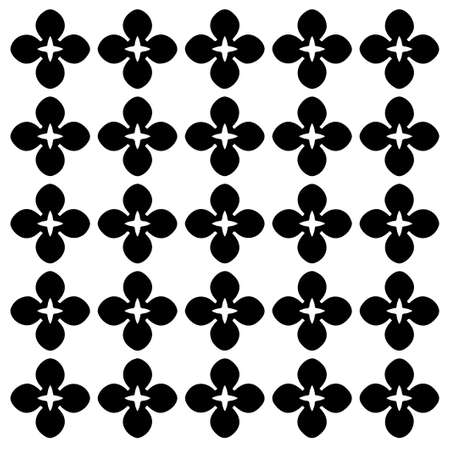 Seamless vector pattern in geometric ornamental style. Black pattern.のイラスト素材