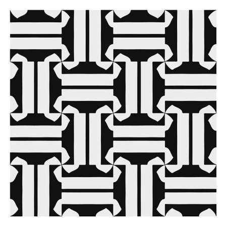 Seamless vector pattern in geometric ornamental style. Black pattern.Design element for prints,...