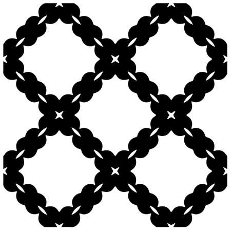 Vector seamless pattern. Modern stylish texture. Composition from regularly repeating geometrical elements. Vector illustrations. Black and white pattern.のイラスト素材