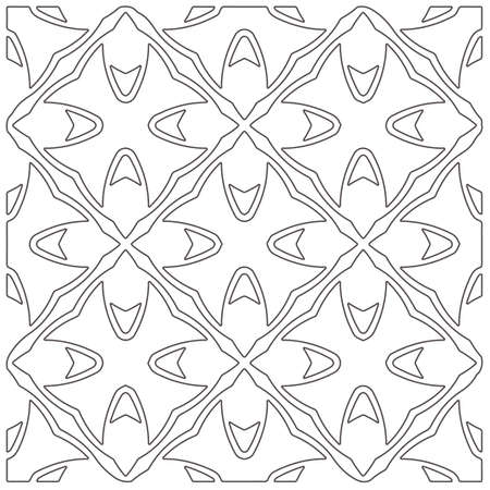 Repeating geometric tiles from striped elements.Modern geometric background with abstract shapes.Monochromatic Repeating Patterns.abstract texture.black and white striped ornament for design.のイラスト素材