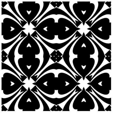 Vector geometric seamless pattern.Modern geometric background with abstract shapes.Monochromatic Repeating Patterns.Endless abstract texture.black and white image for design.のイラスト素材