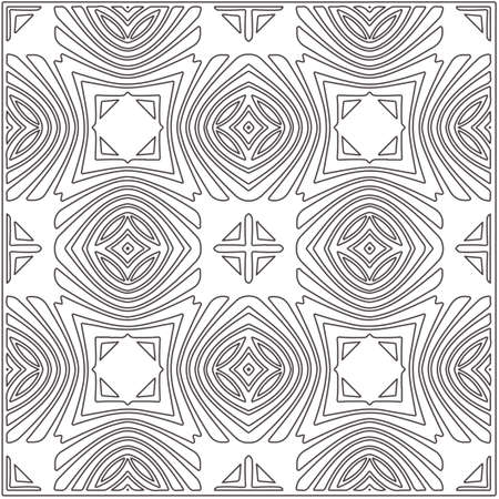 Repeating geometric tiles from striped elements.Modern geometric background with abstract shapes.Monochromatic Repeating Patterns.black striped pattern for design.のイラスト素材