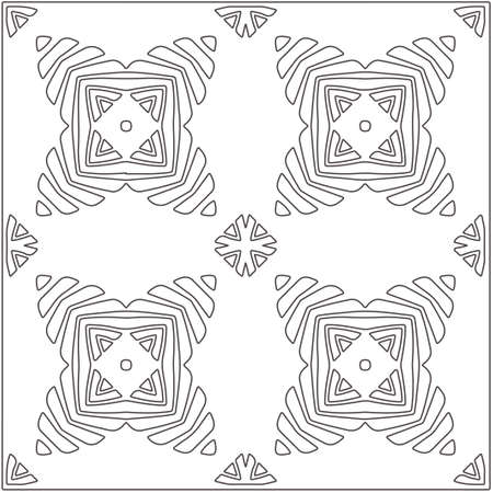 Repeating geometric tiles from striped elements.Modern geometric background with abstract shapes.Monochromatic Repeating Patterns.black striped pattern for design.のイラスト素材