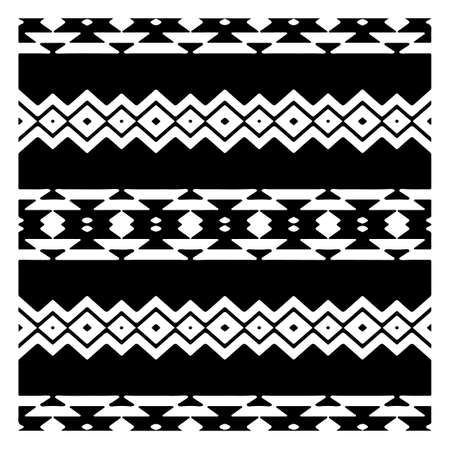 vector pattern in geometric ornamental style. Black and white pattern.のイラスト素材