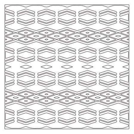vector pattern in geometric ornamental style. Black and white pattern.のイラスト素材