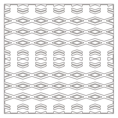 vector pattern in geometric ornamental style. Black and white pattern.のイラスト素材