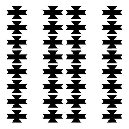 vector pattern in geometric ornamental style. Black and white pattern.