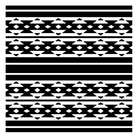 vector pattern in geometric ornamental style. Black and white pattern.のイラスト素材