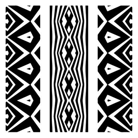 vector pattern in geometric ornamental style. Black and white pattern.のイラスト素材