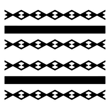 vector pattern in geometric ornamental style. Black and white pattern.のイラスト素材