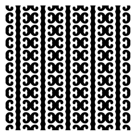 vector pattern in geometric ornamental style. Black and white pattern.のイラスト素材