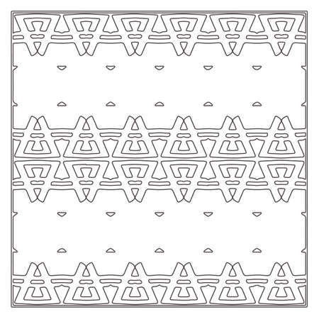 vector pattern in geometric ornamental style. Black and white pattern.のイラスト素材