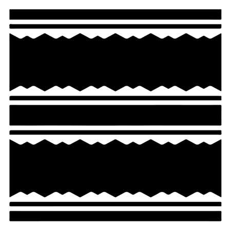 vector pattern in geometric ornamental style. Black and white pattern.のイラスト素材