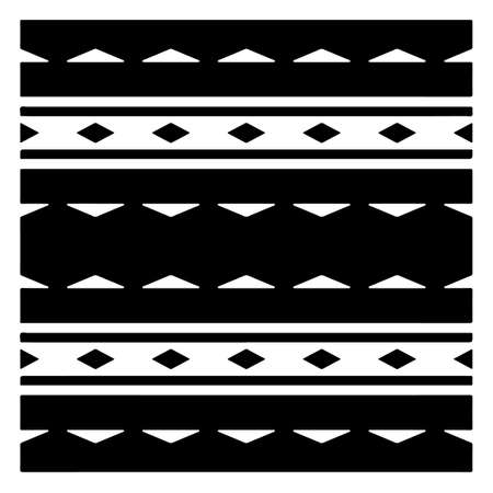 vector pattern in geometric ornamental style. Black and white pattern.のイラスト素材