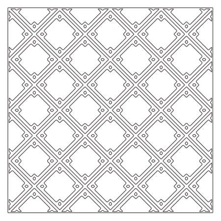 Vector ethnic pattern with symmetrical elements Monochrome texture.Black andのイラスト素材