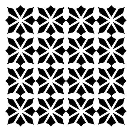 Vector ethnic pattern with symmetrical elements Monochrome texture.Black andのイラスト素材