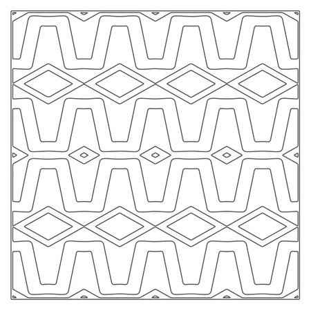Vector ethnic pattern with symmetrical elements Monochrome texture.Black andのイラスト素材