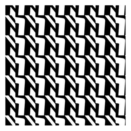 Vector ethnic pattern with symmetrical elements Monochrome texture.Black and