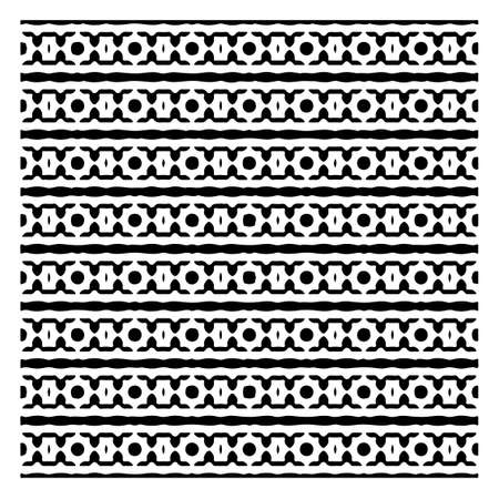 Vector ethnic pattern with symmetrical elements Monochrome texture.Black andのイラスト素材