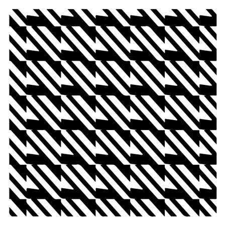 Vector ethnic pattern with symmetrical elements Monochrome texture.Black and