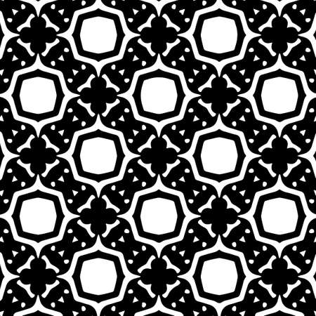 Vector seamless models. Modern stylish texture. Composition from regularly repeating geometrical element. Monochrome, simple.のイラスト素材