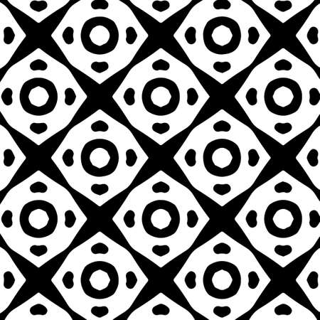 Vector seamless models. Modern stylish texture. Composition from regularly repeating geometrical element. Monochrome, simple.のイラスト素材