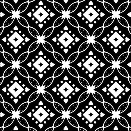 Vector seamless models. Modern stylish texture. Composition from regularly repeating geometrical element. Monochrome, simple.のイラスト素材