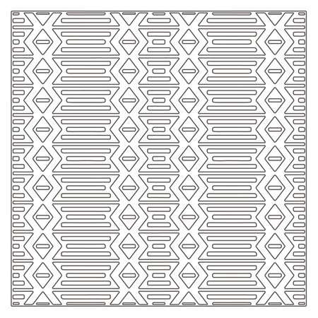 Vector pattern with symmetrical elements. Repeating geometric tiles from striped elements.Monochrome...