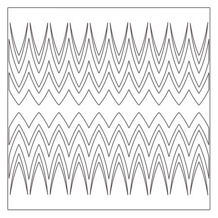 Vector pattern with symmetrical elements. Repeating geometric tiles from striped elements.Monochrome stylish texture.Black and white pattern for wallpapers and background.のイラスト素材