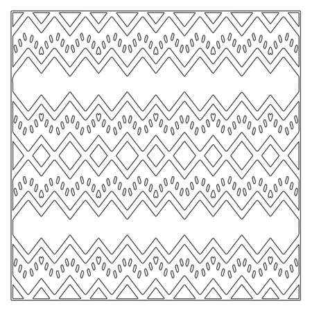 Vector pattern with symmetrical elements. Repeating geometric tiles from striped elements.Monochrome stylish texture.Black and white pattern for wallpapers and backgrounds.のイラスト素材