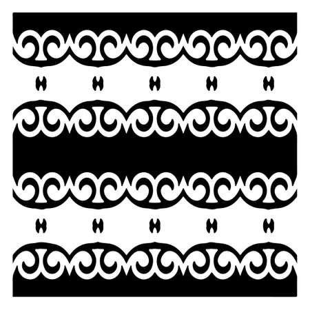 Vector seamless models. Modern stylish texture. Composition from regularly repeating geometrical element. Monochrome, simple. Vector illustrations.のイラスト素材