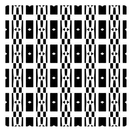 Vector seamless models. Modern stylish texture. Composition from regularly repeating geometrical element. Monochrome, simple. Vector illustrations.のイラスト素材