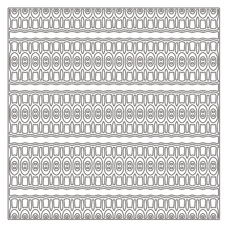 Vector pattern with symmetrical elements. Modern stylish abstract texture. Repeating geometric tiles from striped elements.のイラスト素材