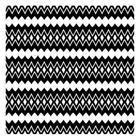 Seamless ethnic pattern color black and white.Can be used in fabric design for clothes, accessories; decorative paper, wrapping, background, wallpaper, Vector illustration.のイラスト素材