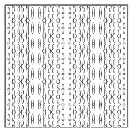 Vector ethnic pattern with symmetrical elements. Repeating geometric tiles from striped elements.Monochrome texture.Black and white pattern for wallpapers and backgrounds.のイラスト素材