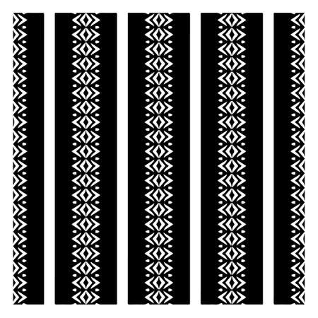 Seamless ethnic pattern color black and white.Can be used in fabric design for clothes, accessories; decorative paper, wrapping, background, wallpaper, Vector illustration.のイラスト素材
