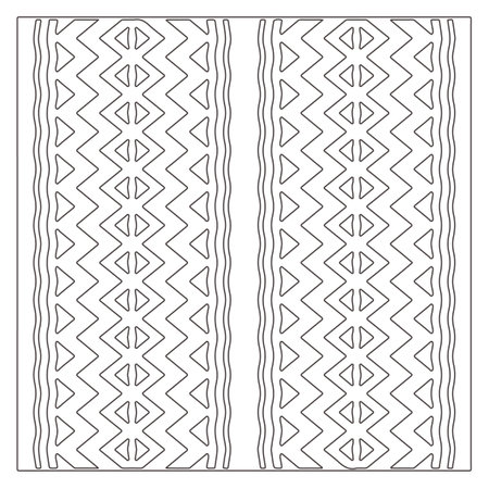 Vector ethnic pattern with symmetrical elements. Repeating geometric tiles from striped...