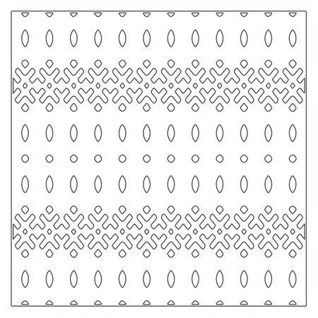Vector ethnic pattern with symmetrical elements. Repeating geometric tiles from striped elements.Monochrome texture.Black and white pattern for wallpapers and backgrounds.のイラスト素材