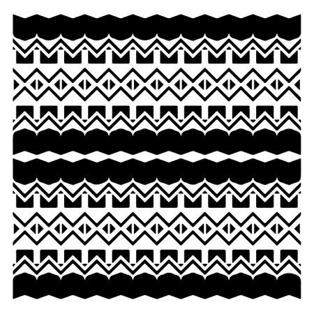 Seamless ethnic pattern color black and white.Can be used in fabric design for clothes, accessories; decorative paper, wrapping, background, wallpaper, Vector illustration.のイラスト素材