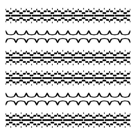 Seamless ethnic pattern color black and white.Can be used in fabric design for clothes, accessories; decorative paper, wrapping, background, wallpaper, Vector illustration.のイラスト素材