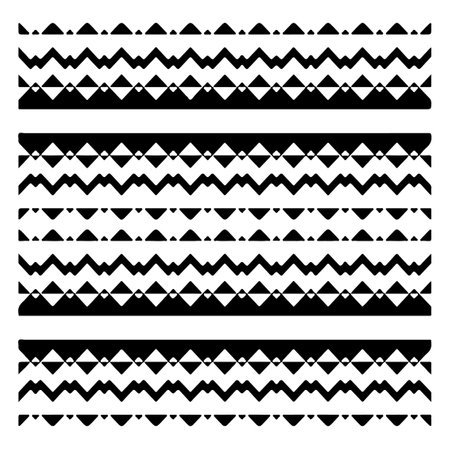 Seamless ethnic pattern color black and white.Can be used in fabric design for clothes, accessories; decorative paper, wrapping, background, wallpaper, Vector illustration.のイラスト素材