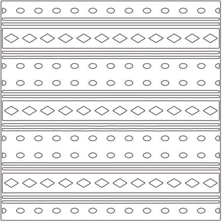 Vector ethnic pattern with symmetrical elements. Repeating geometric tiles from striped...