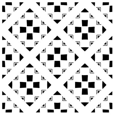 Abstract background with black and white pattern. Unique geometric vector swatch. Perfect for site backdrop, wrapping paper, wallpaper, textile and surface design.のイラスト素材