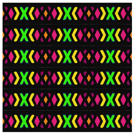 Abstract ethnic rug ornamental seamless pattern.Perfect for fashion, textile design, cute themed fabric, on wall paper, wrapping paper, fabrics and home decor.のイラスト素材