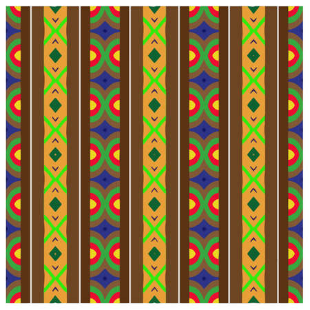 Abstract ethnic rug ornamental seamless pattern.Perfect for fashion, textile design, cute themed fabric, on wall paper, wrapping paper, fabrics and home decor.のイラスト素材