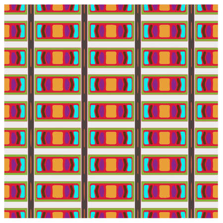 Abstract ethnic rug ornamental seamless pattern.Perfect for fashion, textile design, cute themed fabric, on wall paper, wrapping paper, fabrics and home decor.のイラスト素材