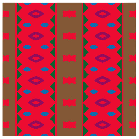 Abstract ethnic rug ornamental seamless pattern.Perfect for fashion, textile design, cute themed fabric, on wall paper, wrapping paper, fabrics and home decor.のイラスト素材