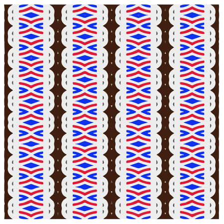 Abstract ethnic rug ornamental seamless pattern.Perfect for fashion, textile design, cute themed fabric, on wall paper, wrapping paper, fabrics and home decor.のイラスト素材