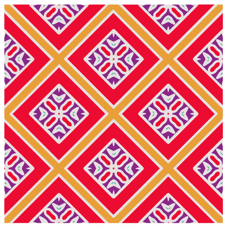 Abstract ethnic rug ornamental seamless pattern.Perfect for fashion, textile design, cute themed fabric, on wall paper, wrapping paper, fabrics and home decor.のイラスト素材