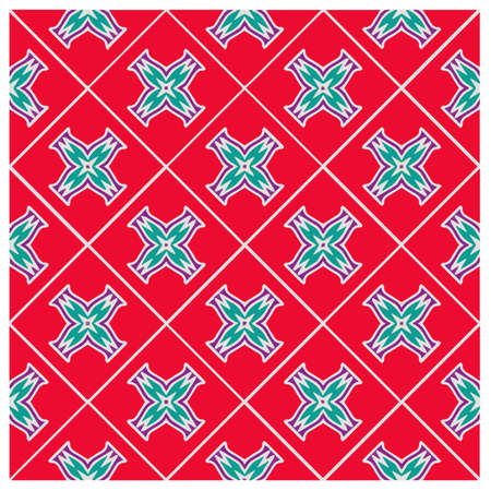 Abstract ethnic rug ornamental seamless pattern.Perfect for fashion, textile design, cute themed fabric, on wall paper, wrapping paper, fabrics and home decor.のイラスト素材